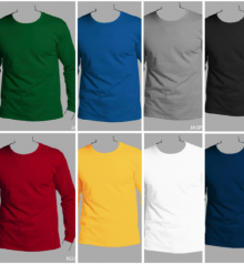 Camiseta Peso Completo Manga Larga para Caballero