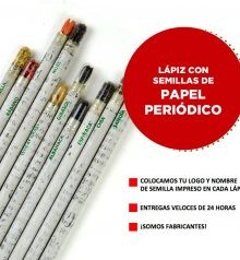 Lápiz de Papel Periódico con Semillas